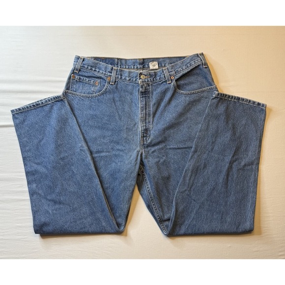 Levis 560 Jeans Mens 38x31 Blue Loose‎ Fit Tapered Leg Medium Wash Denim Y2k - Picture 1 of 9